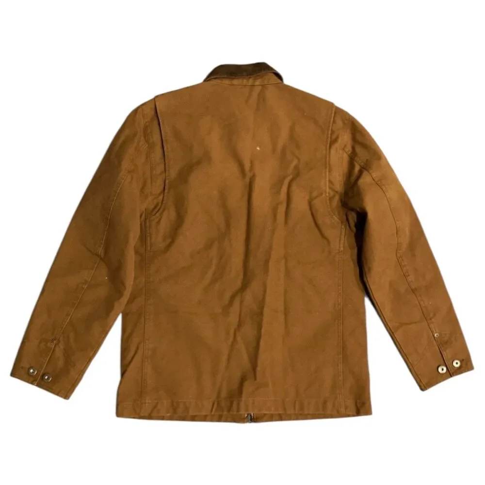 J‎ Crew Wallace Barnes Utility Jacket Mens S Brown Duck Canvas Corduroy Collar